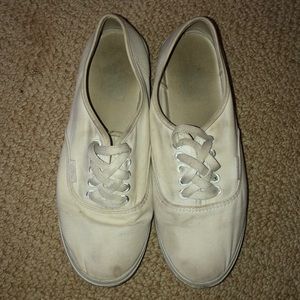 White Canvas Vans (Women’s Size 8)